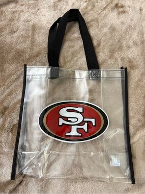 NFL San Francisco 49ers Clear 12 X 12 X 5.5 Plastic Hand Bag